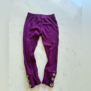 Posh Peanut Purple Ribbed Leggings